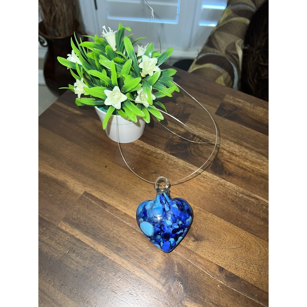 Heart Shape Hand Blown Ornament Window Decor